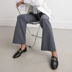 Xoxo Boutique 48 Mocassins à Mors En Cuir Noir