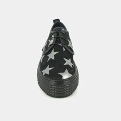 Baskets à Lacets En Cuir Noir -Xoxo Boutique 01W004488C.1694451840