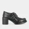 Mocassins à Talons Et Pates Frangées En Cuir Noir -Xoxo Boutique 01W004570A.1694451958