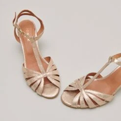 Salomés à Brides Et Bouts Ouverts Laminée Platine -Xoxo Boutique 01W004921E.1694452381