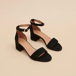 Sandales à Talons Carrés En Velours Noir -Xoxo Boutique 01W005021C.1708516747