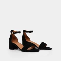 Sandales à Talons Carrés En Velours Noir -Xoxo Boutique 01W005021D.1708516748