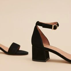 Sandales à Talons Carrés En Velours Noir -Xoxo Boutique 01W005021G.1708616659