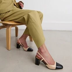 Babies à Talons En Cuir Noir Et Beige -Xoxo Boutique 01W005614C.1694453109