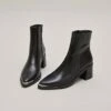 Bottines à Talons Et Embouts Argentés En Cuir Noir -Xoxo Boutique 01W006362A.1694453966