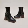 Bottines à Plateformes En Cuir Brillant Noir -Xoxo Boutique 01W006401A.1698943063