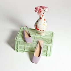 Ballerines Slingback à Bouts Carrés En Cuir Verni Lilas -Xoxo Boutique 01W006585E.1694454299