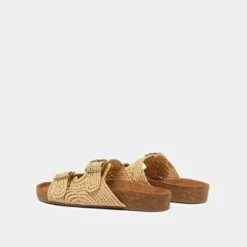 Mules à Boucles En Raphia Beige -Xoxo Boutique 01W006699F.1694454531