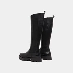 Bottes à Plateformes En Cuir Noir -Xoxo Boutique 01W007133F.1698943090