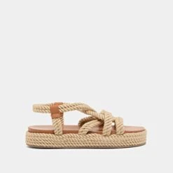 Sandales à Brides Entrecroisées En Corde Beige -Xoxo Boutique 01W007409B.1694468493
