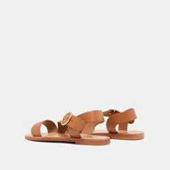 Sandales Asymétriques En Cuir Camel -Xoxo Boutique 01W007413F.1694468508