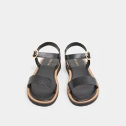 Sandales à Plateformes En Cuir Noir 18 Sandales à Plateformes En Cuir Noir -Xoxo Boutique 01W007414H.1708517070