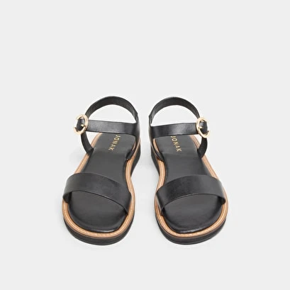 Sandales à Plateformes En Cuir Noir 10 Sandales à Plateformes En Cuir Noir – Image 8