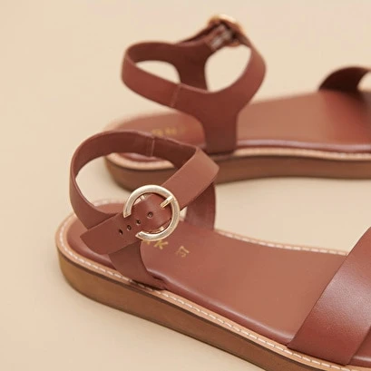 Sandales à Plateforme En Cuir Cognac 7 Sandales à Plateforme En Cuir Cognac – Image 5