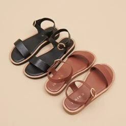 Sandales à Plateforme En Cuir Cognac 16 Sandales à Plateforme En Cuir Cognac -Xoxo Boutique 01W007415G.1708517065