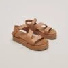 Sandales à Plateformes Et Lanières En Cuir Camel -Xoxo Boutique 01W007437A.1694468581