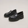 Mocassins à Semelles Crantées En Cuir Noir -Xoxo Boutique 01W007757A.1694469313