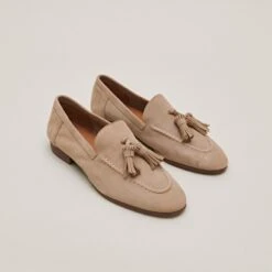Mocassins à Glands En Velours Camel -Xoxo Boutique 01W007835C.1694469478