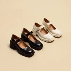 Babies à Semelles Crantées En Cuir Glacé écru -Xoxo Boutique 01W007839G.1694469491