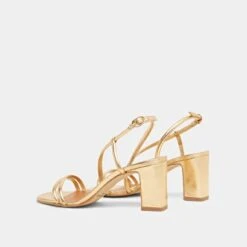 Sandales à Talons Et Brides En Cuir Métallisé Or -Xoxo Boutique 01W008081F.1708516761