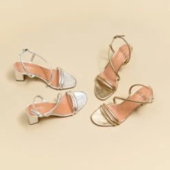 Sandales à Talons Et Brides En Cuir Métallisé Or -Xoxo Boutique 01W008081G.1708516762