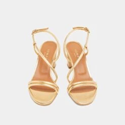Sandales à Talons Et Brides En Cuir Métallisé Or -Xoxo Boutique 01W008081H.1708516762