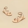 Sandales à Brides Et Perles En Cuir Camel -Xoxo Boutique 01W008106A.1694470125
