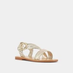 Sandales Asymétriques En Cuir Métallisé Platine -Xoxo Boutique 01W008129D.1694470139