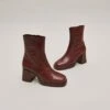 Boots à Plateformes En Cuir Vieilli Marron -Xoxo Boutique 01W008180A.1700149783