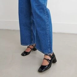 Babies à Doubles Brides Et Bouts Arrondis En Vernis Noir -Xoxo Boutique 01W008186C.1694470282