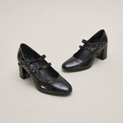 Babies à Talons En Vernis Noir 11 Babies à Talons En Vernis Noir -Xoxo Boutique 01W008287C.1698942947