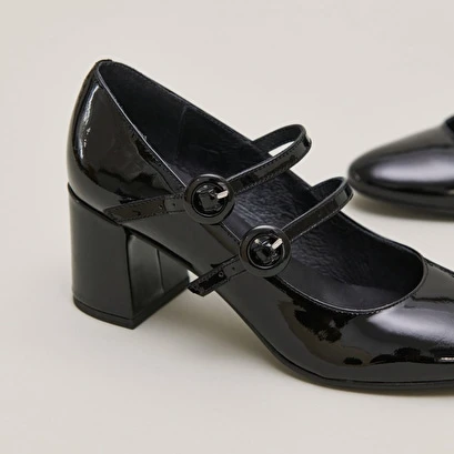 Babies à Talons En Vernis Noir 7 Babies à Talons En Vernis Noir – Image 5