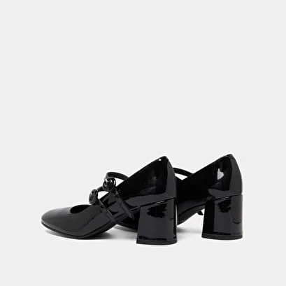 Babies à Talons En Vernis Noir 8 Babies à Talons En Vernis Noir – Image 6