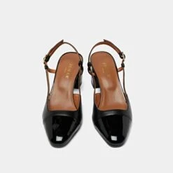 Babies à Talons En Vernis Et Cuir Noir -Xoxo Boutique 01W008301G.1694470646