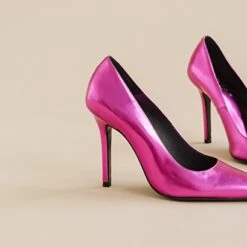 Escarpins à Bouts Pointus Et Talons En Cuir Metallisé Fushia -Xoxo Boutique 01W008344E.1694470800