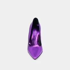 Escarpins à Bouts Pointus Et Talons En Cuir Metallisé Violet -Xoxo Boutique 01W008359F.1694470825