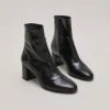 Bottines à Talons En Vernis Plissé Noir 2 Bottines à Talons En Vernis Plissé Noir -Xoxo Boutique 01W008367A.1698942949