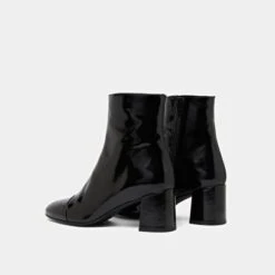 Bottines à Talons En Vernis Plissé Noir -Xoxo Boutique 01W008367F.1698942952