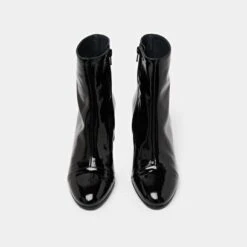 Bottines à Talons En Vernis Plissé Noir -Xoxo Boutique 01W008367G.1694470856