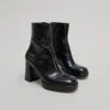 Boots à Plateformes Et Bouts Carrés En Cuir Brillant Noir 1 Boots à Plateformes Et Bouts Carrés En Cuir Brillant Noir -Xoxo Boutique 01W008393A.1694470900