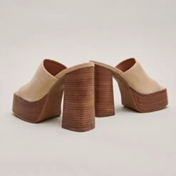 Mules à Talons Et Bouts Ouverts En Croute Beige 13 Mules à Talons Et Bouts Ouverts En Croute Beige -Xoxo Boutique 01W008542E.1694503599