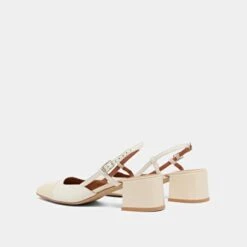 Babies à Talons Ouverts En Vernis Et Cuir écru -Xoxo Boutique 01W008550F.1694503631