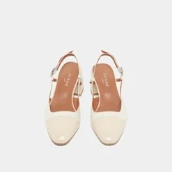 Babies à Talons Ouverts En Vernis Et Cuir écru -Xoxo Boutique 01W008550H.1694503633