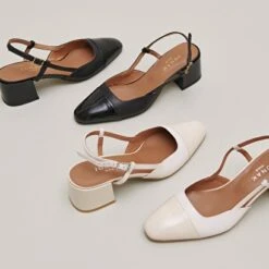 Babies à Talons Ouverts En Vernis Et Cuir Noirs -Xoxo Boutique 01W008551G.1694503637