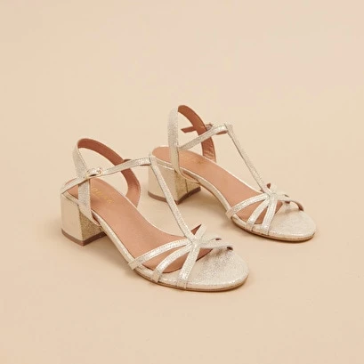 Sandales à Talons Et Bouts Ouverts En Velours Laminé Platine 3 Sandales à Talons Et Bouts Ouverts En Velours Laminé Platine