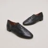 Derbies à Talons Plats En Cuir Noir -Xoxo Boutique 01W008600A.1694503732