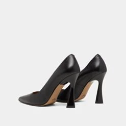 Escarpins à Talons Hauts Et Bouts Pointus En Cuir Noir 13 Escarpins à Talons Hauts Et Bouts Pointus En Cuir Noir -Xoxo Boutique 01W008601F.1694503739