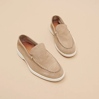 Mocassins à Bouts Fermés En Croute Beige 9 Mocassins à Bouts Fermés En Croute Beige – Image 7