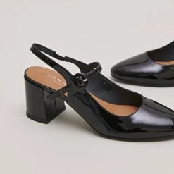 Salomés à Talons Et Bouts Pointus En Cuir Verni Noir -Xoxo Boutique 01W008611E.1694503775