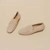 Mocassins à Talons Plats Et Bouts Ronds En Velours Beige -Xoxo Boutique 01W008614A.1694503785
